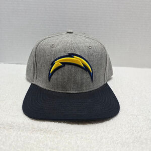 Men's Unbranded Gray Navy Chargers Logo Baseball Cap One Size